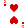 Two Hearts Playing Card