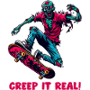 Zombie Skateur Néon Horreur