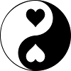 Herz YinYang Kontrast