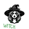 Witch Face at Rest Illustration