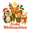 Merry Christmas Winter Friends Scene