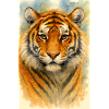 Aquarell Tiger Porträt