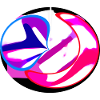 Neon Swirl Abstract