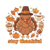 Thankful Turkey Festive Print