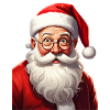 Funny cartoon Santa Claus
