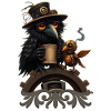 Steampunk Raven with Mug