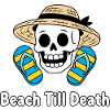 Beach Till Death Skelett mit Hut