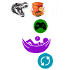 Eat Sleep Game Repeat Icon Collage