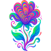 Vivid Rainbow Heartflower