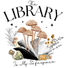 Waldpilz Illustration mit Buchseiten