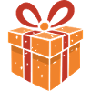 Cartoon Geschenkbox im Retro Stil