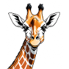 Giraffe Portrait Caricature