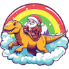 Dinosaure T-Rex Père Noël