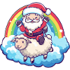 Sheep Santa Claus Christmas