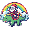 Dinosaurier stegosaurus Weihnachtsmann