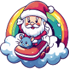Mouse Santa Claus Christmas