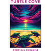 Bahamian Paradise Sunset Turtle Book