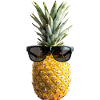 Pineapple with sunglasses