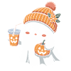Ghost Pumpkin Spice Latte Halloween Fun