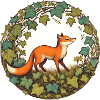 Fox in Ivy Circle