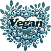 Vegan Blueberry Heart Logo