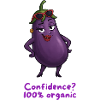 Aubergine - Self-confidence 100% organic motif