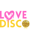 Peace Love Disco Style Néon Rétro