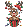 Reindeer with fairy lights