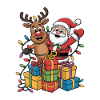 Santa Reindeer Fairy Lights