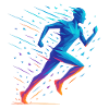 Neon Geometric Run