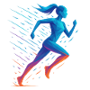 Geometric runner in motion