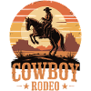 Cowboy Rodeo - Wild West Sunset Design
