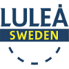 Luleå Sweden Skyline Text in Blågult