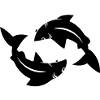 Pisces Circle Flow Emblem