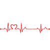 Surfeuse Heartbeat EKG Beach Lover Girl