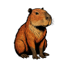 Orange Kapibara Portrait