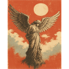 Angel with Moon