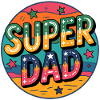 Badge rétro Super Dad