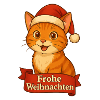 Katzenweihnachtskater mit Santa-Hut