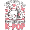 Lapin K-Pop avec écouteurs