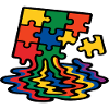 Rainbow Puzzle Tree Splash