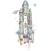 Navette spatiale imaginative - Design artistique