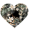 Exotic jungle heart with tropical pattern