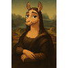 Llama Mona Lisa Enigmatic