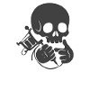 Skeleton Syringe Motif
