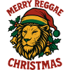 MERRY REGGAE CHRISTMAS Lion Rastafari