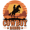 Cowboy Rodeo - Wild West Sunset Design
