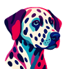 Bunte dalmatinische Pop Art