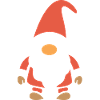 Cute Christmas Gnome Cartoon
