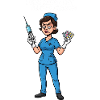 Nurse Saying Medicine Illustration